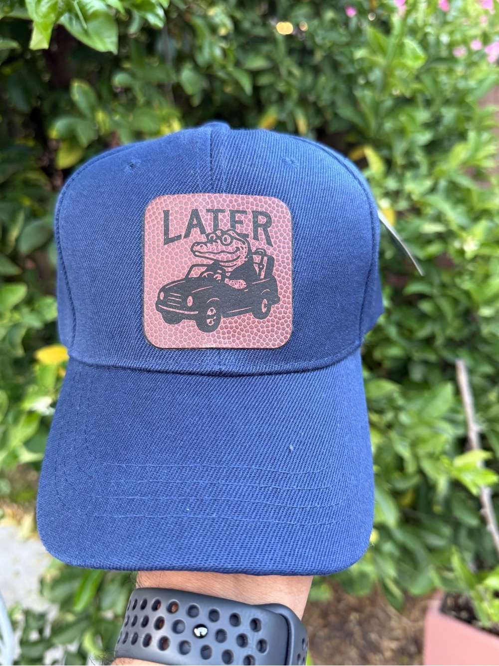 Blue 'Later' Patch Trucker Hat